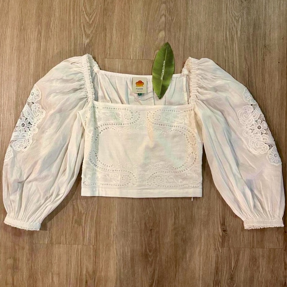 FARM RIO Stunning crop top blouse